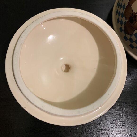 Vintage B & D Large Canister Cookie Jar 3 Dance Bears Chef Hat Japan Ceramic - Picture 5 of 12